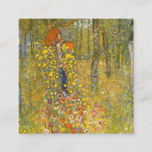 Cartão De Informações Jardim de Fazenda Gustav Klimt com Crucifix