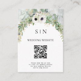 Cartão De Informações Jardim de Verão Boêmia Lush Greenery