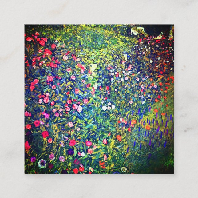 Cartão De Informações Jardim Italiano Gustav Klimt (Frente)