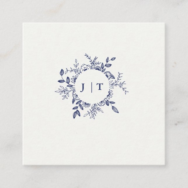 Cartão De Informações Jasminum Sambac Elegante Floral (Frente)