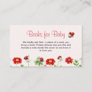 Cartão De Informações Joaninha Bebê Chuvinha Floral Livros Para Bebê