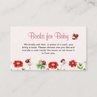Cartão De Informações Joaninha Bebê Chuvinha Floral Livros Para Bebê