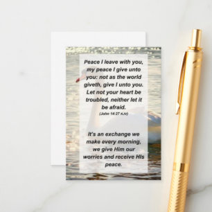 Cartão De Informações João 14:27 A paz eu vos deixo, a minha paz eu vos 