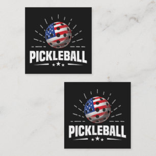 Cartão De Informações Jogador de Pickleball da Bandeira Americana dos EU