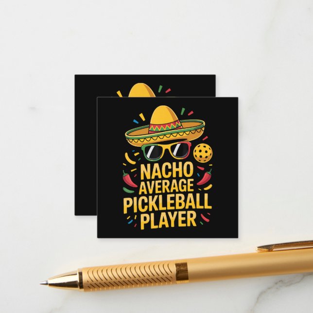 Cartão De Informações Jogador de pickleball não médio (Frente/Verso In Situ)