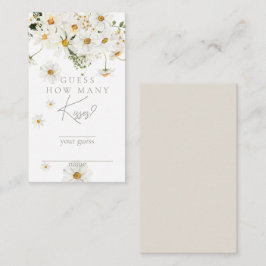 Cartão De Informações Jogo de Beijos Modernos de Bridal Daisy Boho Wildf