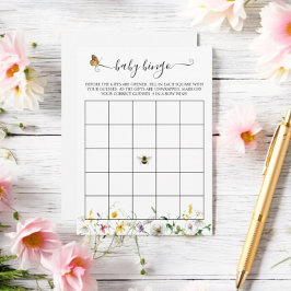 Cartão De Informações Jogo de Bingo de Flores Silvestres da Pradaria, Ab