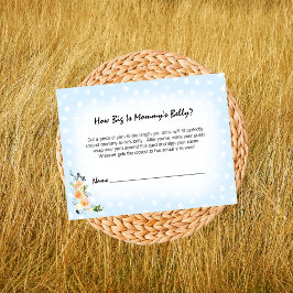 Cartão De Informações Jogo de Chá de Bebê do Tamanho da Barriga da Mamãe