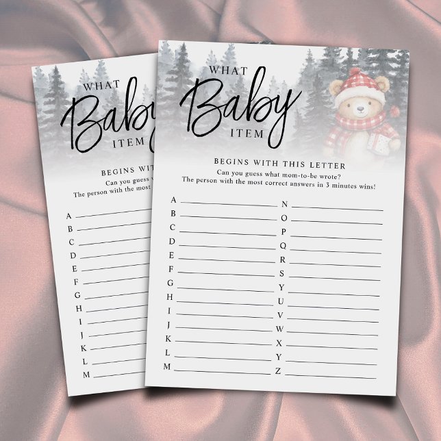 Cartão De Informações Jogo de Chá de fraldas de Bebê-Bebê (Criador carregado)