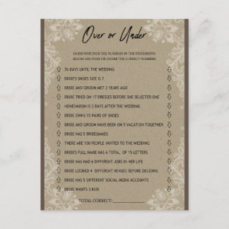 Cartão De Informações Jogo de Chá de panela