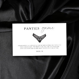 Cartão De Informações Jogo de Cueca Chuveiro de Noiva Lingerie de Desped