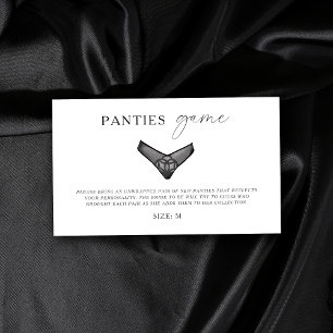 Cartão De Informações Jogo de Cueca Chuveiro de Noiva Lingerie de Desped