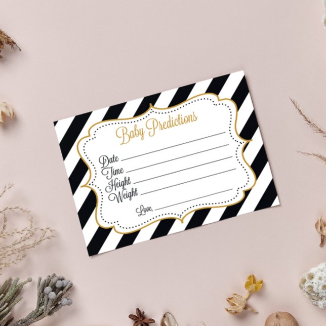 Cartão De Informações Jogo de Previsões para o Bebê, Altura, Peso, Data (Criador carregado)