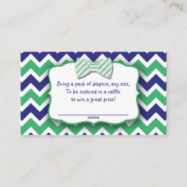 Cartão De Informações Jogo de Tíquetes de Fralda de Arco Verde Marinho R