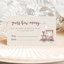 Cartão De Informações Jogo do Chá de fraldas de Comboios Safari