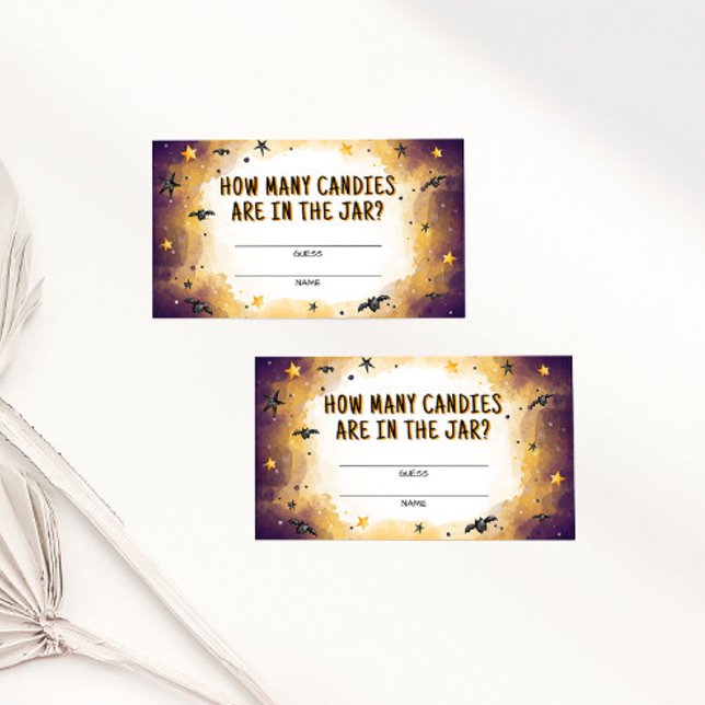 Cartão De Informações Jogo do Chá de fraldas Halloween Quantas Canais (Criador carregado)