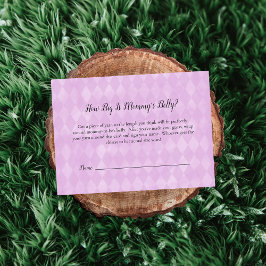 Cartão De Informações Jogo do Chá do tamanho da Mamãe do coelho do coelh