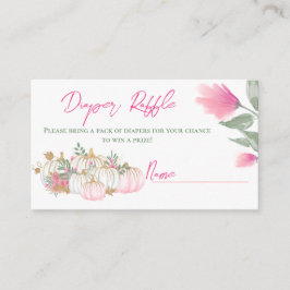 Cartão De Informações Jogo Dourado Pumpkin Branco Bebê Fralda Raffle Jog