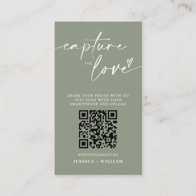Cartão De Informações Jogo Eu Espio Casamento | Capture The Love Código  (Frente)