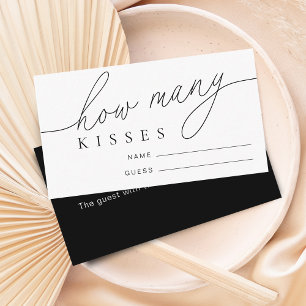 Cartão De Informações Jogo Moderno de Chuveiro de Noiva 'Adivinhe Quanto