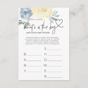 Cartão De Informações Jogos de Chá de Bebê Presentes de Chá de Bebê Meni