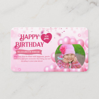 Cartão De Informações Jump and Play Birthday Invitation Photo Card 