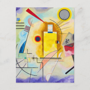Cartão De Informações Kandinsky amarelo-vermelho-azul