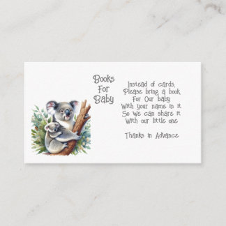 Cartão De Informações Koala Animal Books para Bebê
