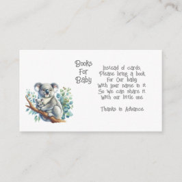 Cartão De Informações Koala Animal Books para Bebê