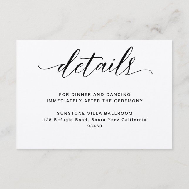 Cartão De Informações Kraft, Rustic Wedings Enclosure Card (Frente)