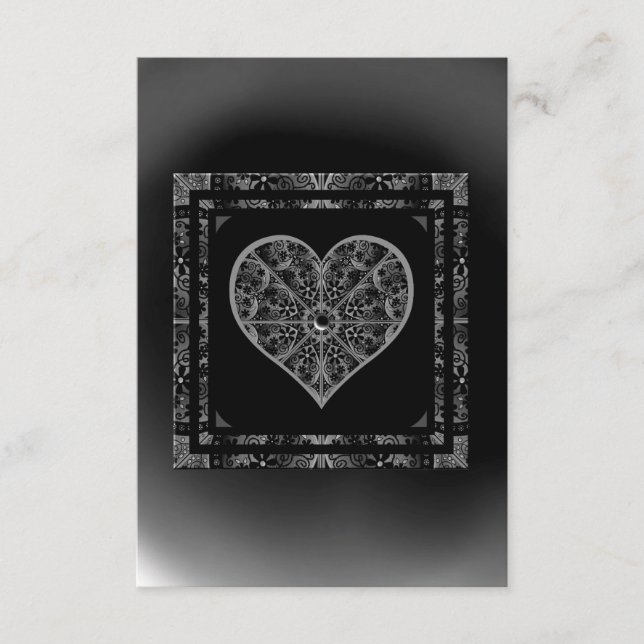 Cartão De Informações Lace Black Cerâmico (Frente)