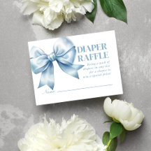 Laço Azul Bebê Menino Elegante Rifa de Fraldas