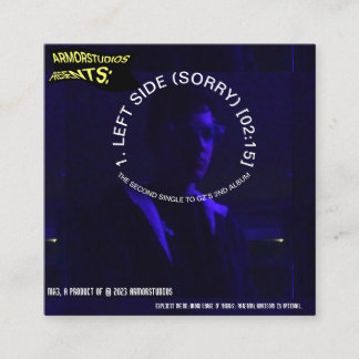 Cartão De Informações LADO ESQUERDO (DESCULPE) [edição especial]