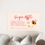 Cartão De Informações Ladybug Fralda Floral Bilhete Raffle<br><div class="desc">Tíquete de ravação de fralda de joalheiro com tema de joalharia,  com ilustração de uma ladybug e flor. O cartão aos hóspedes que tragam um pacote de fraldas numa oportunidade de ganhar um prêmio.</div>