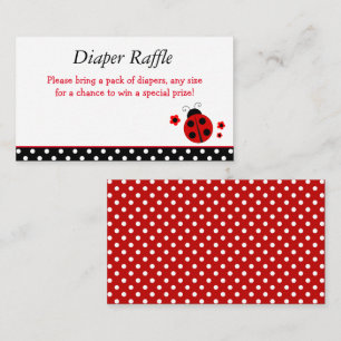 Cartão De Informações Ladybug Fralda Raffle