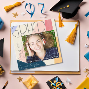 Cartão De Informações Lançamento de Mini Graduação de Fotos 2025