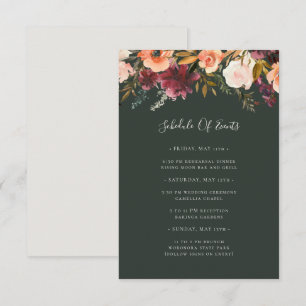 Cartão De Informações Laranja Borboleta   Calendário Verde dos Aconteci