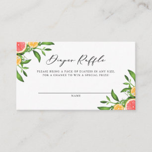 Cartão De Informações Laranjas e Toranjas Jogo de Fralda