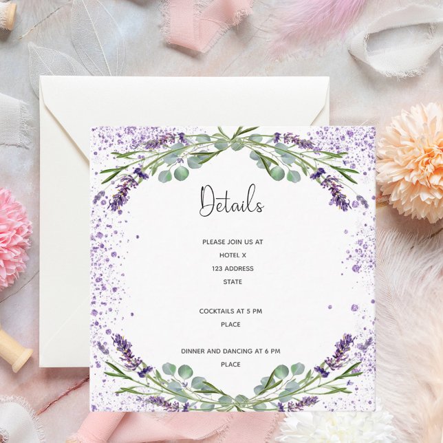 Cartão De Informações Lavanda (Criador carregado)