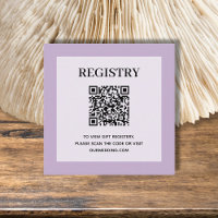 Lavanda de Código QR do Registro de Casamento