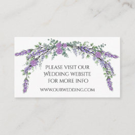 Cartão De Informações Lavanda Roxo e Eucalyptus