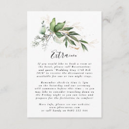 Cartão De Informações Leafy Botânica Eucalyptus Elegante Greenery Moss