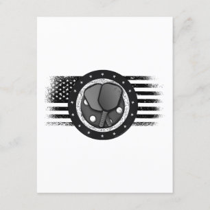 Cartão De Informações Legal Pickleball Sport USA Grunge Flag - Picklebal