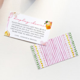 Cartão De Informações Lemon & Bows Exposição de Meninas no Chuveiro Sem
