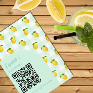Cartão De Informações Lemon Citrus Summer Birthday