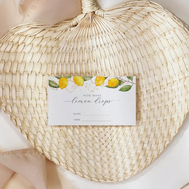 Cartão De Informações Lemon Summer Quantos Jogos de Limão Cai (Criador carregado)