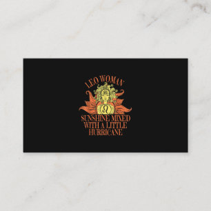 Cartão De Informações Leo Woman Zodiac Sinal Julho Aniversário