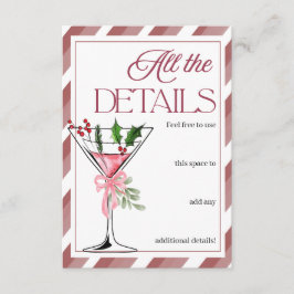 Cartão De Informações Let's Jingle and Mingle Holiday Party Details