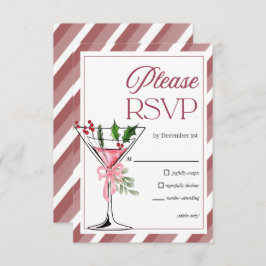Cartão De Informações Let's Jingle and Mingle Holiday Party RSVP