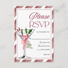 Cartão De Informações Let's Jingle and Mingle Holiday Party RSVP